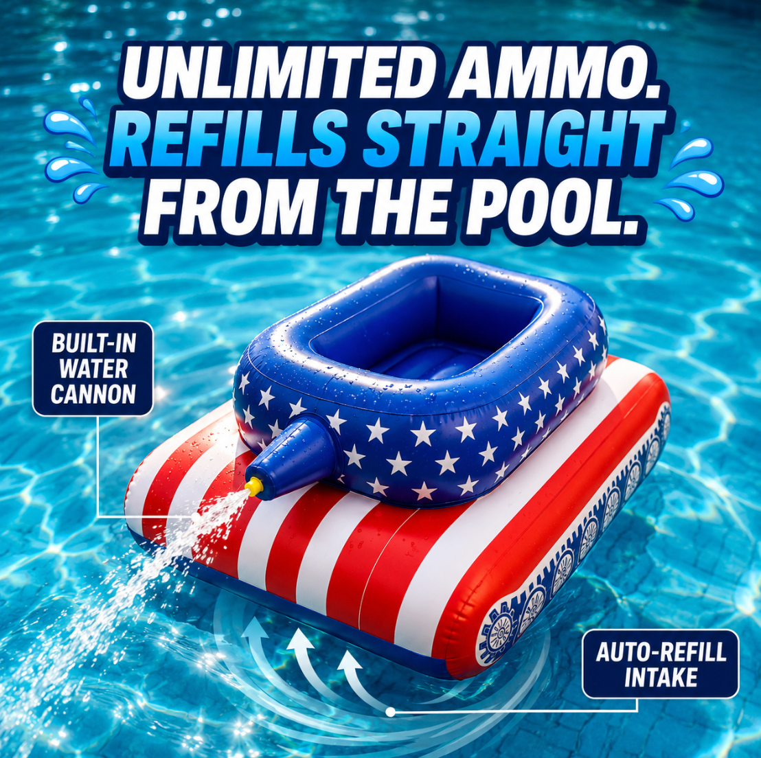 𝗦𝗣𝗟𝗔𝗦𝗛𝗧𝗔𝗡𝗞™ - Floatable Pool Tank